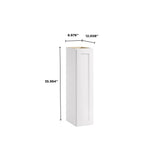 Whalen CLICK-IT Enfield 9-in W x 36-in H x 12-in D Classic White Birch Wall Ready To Assemble Plywood Cabinet (Raised Panel Shaker Door Style)