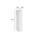 Whalen CLICK-IT Enfield 9-in W x 42-in H x 12-in D Classic White Birch Wall Ready To Assemble Plywood Cabinet (Raised Panel Shaker Door Style)