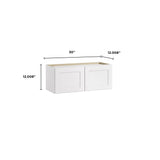 Whalen CLICK-IT Enfield 30-in W x 12-in H x 12-in D Classic White Birch Wall Ready To Assemble Plywood Cabinet (Raised Panel Shaker Door Style)