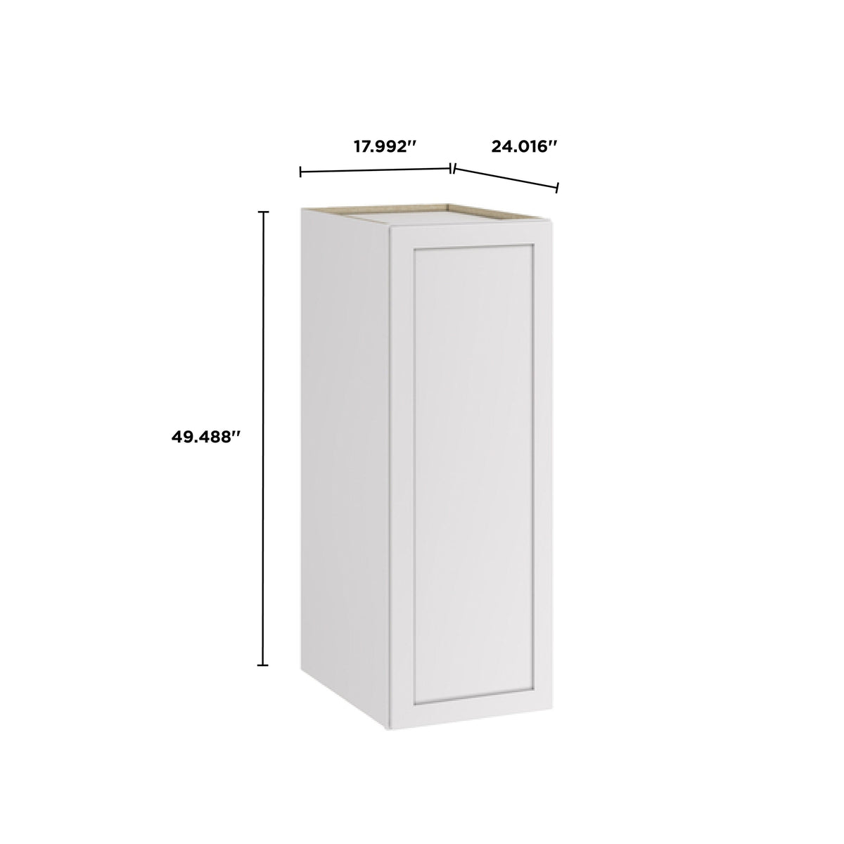 Whalen CLICK-IT Enfield 18-in W x 49.5-in H x 24-in D Classic White Birch Pantry Ready To Assemble Plywood Cabinet (Raised Panel Shaker Door Style)