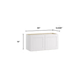 Whalen CLICK-IT Enfield 30-in W x 15-in H x 12-in D Classic White Birch Wall Ready To Assemble Plywood Cabinet (Raised Panel Shaker Door Style)