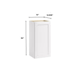 Whalen CLICK-IT Enfield 15-in W x 30-in H x 12-in D Classic White Birch Wall Ready To Assemble Plywood Cabinet (Raised Panel Shaker Door Style)