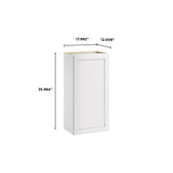 Whalen CLICK-IT Enfield 18-in W x 36-in H x 12-in D Classic White Birch Wall Ready To Assemble Plywood Cabinet (Raised Panel Shaker Door Style)