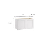 Whalen CLICK-IT Enfield 30-in W x 18-in H x 24-in D Classic White Birch Wall Ready To Assemble Plywood Cabinet (Raised Panel Shaker Door Style)