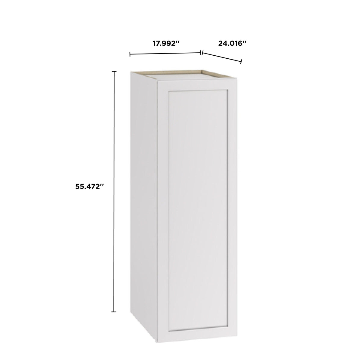 Whalen CLICK-IT Enfield 18-in W x 55.5-in H x 24-in D Classic White Birch Pantry Ready To Assemble Plywood Cabinet (Raised Panel Shaker Door Style)