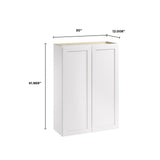 Whalen CLICK-IT Enfield 30-in W x 42-in H x 12-in D Classic White Birch Wall Ready To Assemble Plywood Cabinet (Raised Panel Shaker Door Style)