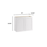 Whalen CLICK-IT Enfield 30-in W x 24-in H x 12-in D Classic White Birch Wall Ready To Assemble Plywood Cabinet (Raised Panel Shaker Door Style)