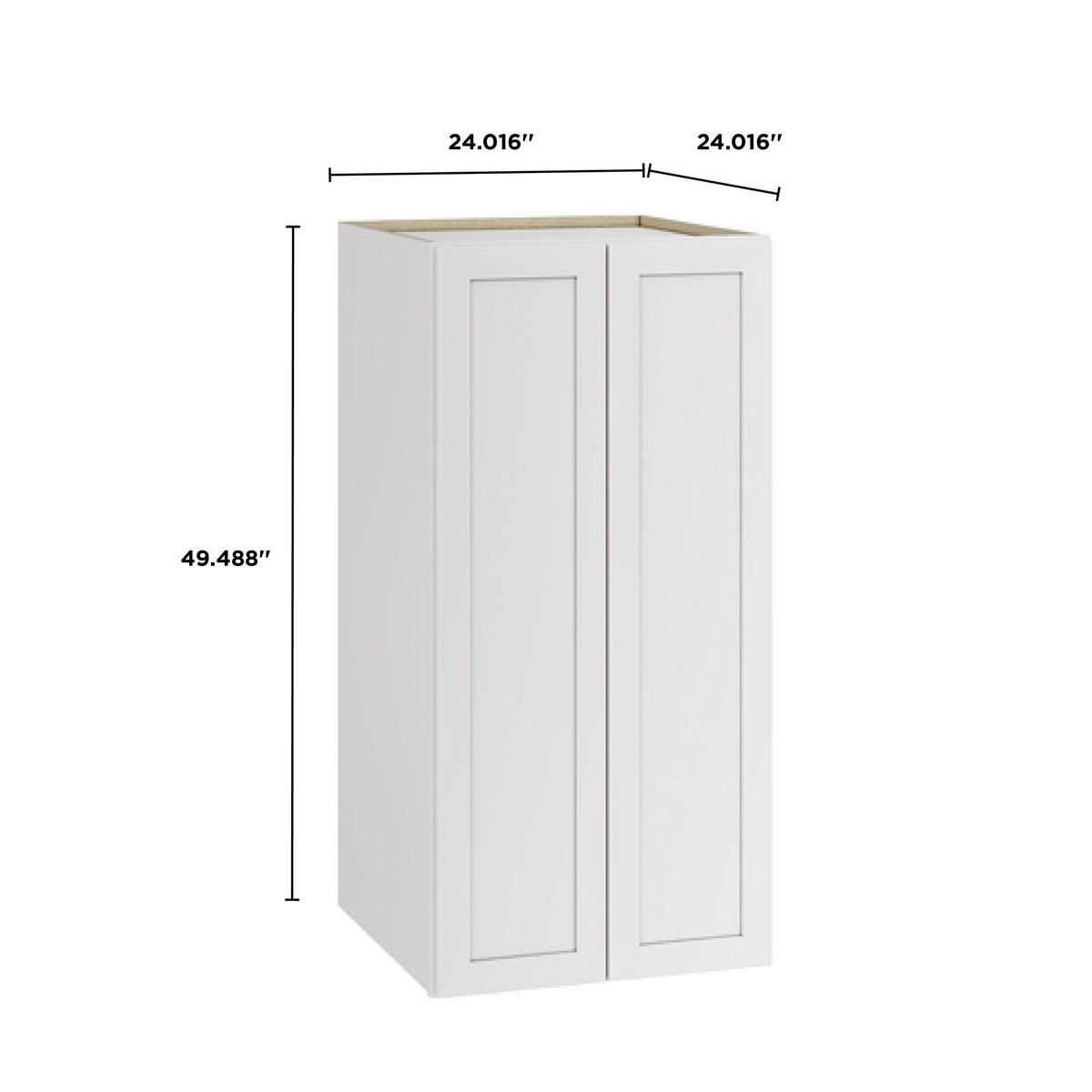 Whalen CLICK-IT Enfield 24-in W x 49.5-in H x 24-in D Classic White Birch Pantry Ready To Assemble Plywood Cabinet (Raised Panel Shaker Door Style)