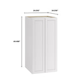 Whalen CLICK-IT Enfield 24-in W x 49.5-in H x 24-in D Classic White Birch Pantry Ready To Assemble Plywood Cabinet (Raised Panel Shaker Door Style)