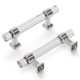 Hickory Hardware Crystal Palace 3-in Center to Center Crysacrylic with Polished Nickel Rectangular Bar Drawer Pull