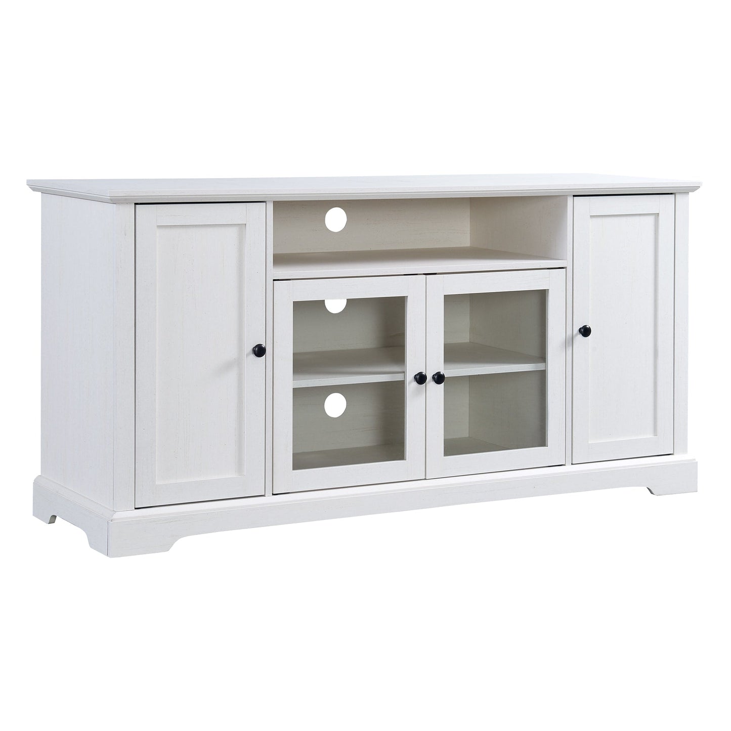 GZMR Modern/Contemporary White Tv Cabinet (Accommodates TVs up to 65-in)
