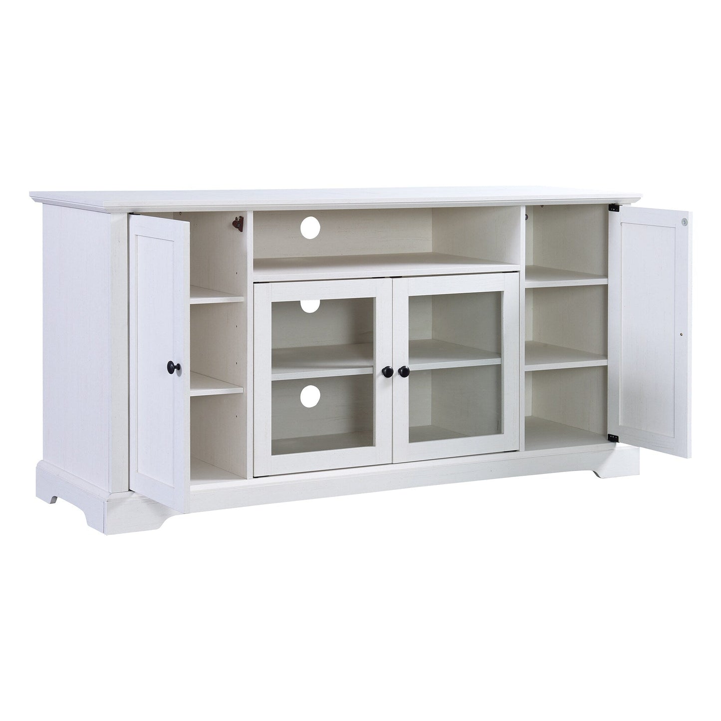 GZMR Modern/Contemporary White Tv Cabinet (Accommodates TVs up to 65-in)