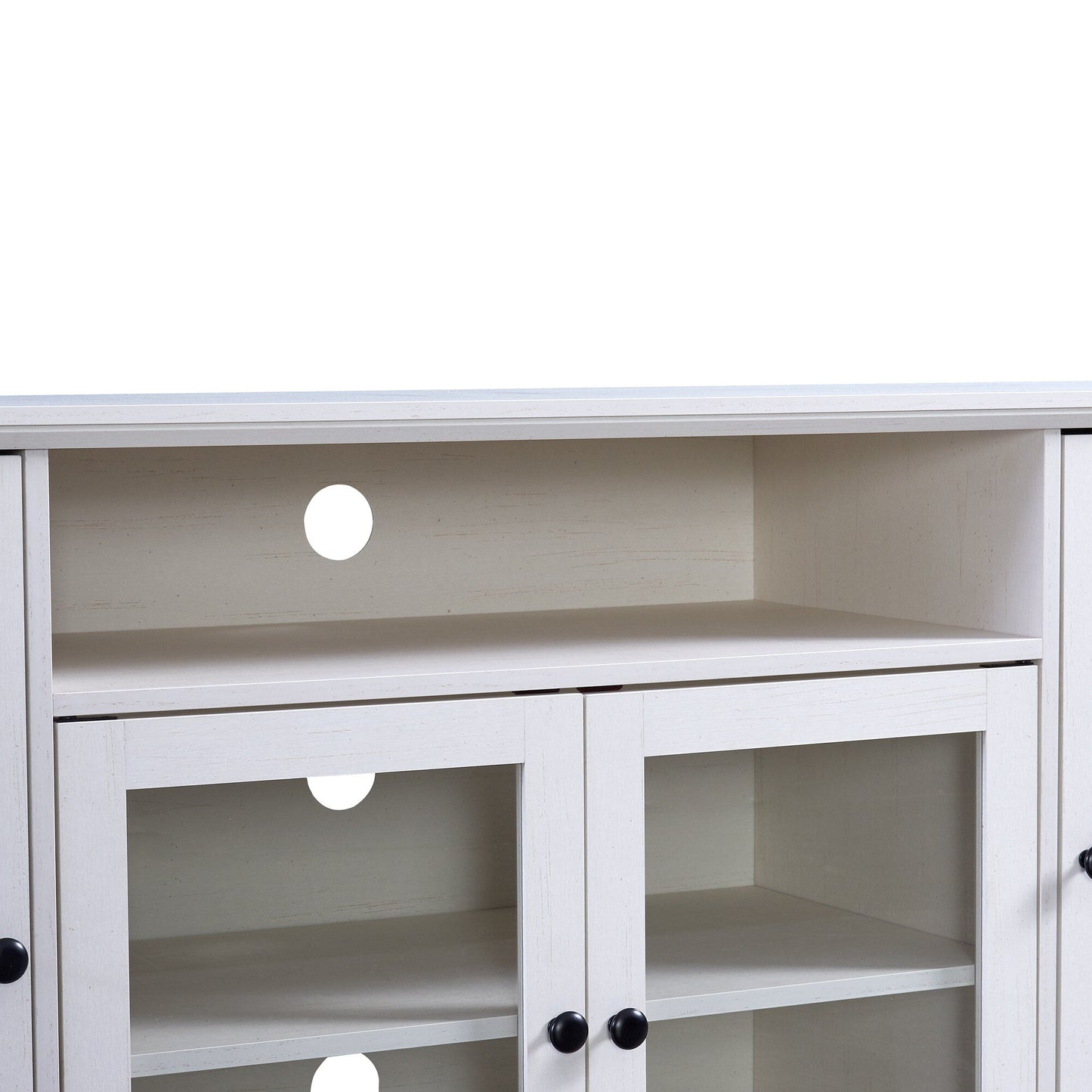 GZMR Modern/Contemporary White Tv Cabinet (Accommodates TVs up to 65-in)