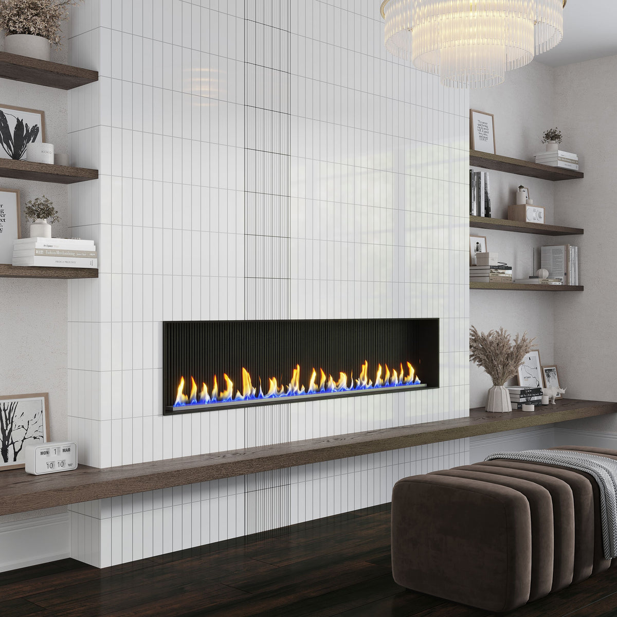 Apollo Tile Arte White 2-in x 8-in Glossy Ceramic Brick Patterned Floor and Wall Tile (4.09-sq. ft/ Carton)