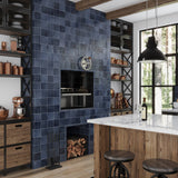 Apollo Tile 10-Pack Blue 1-in x 8-in Ceramic Bullnose Tile (0.556-sq. ft/ Carton)