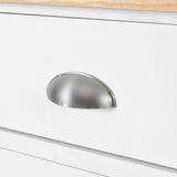 BABOOM White Mdf Base with Wood Top Rolling Kitchen Island (20.5-in x 52.2-in x 36.6-in)