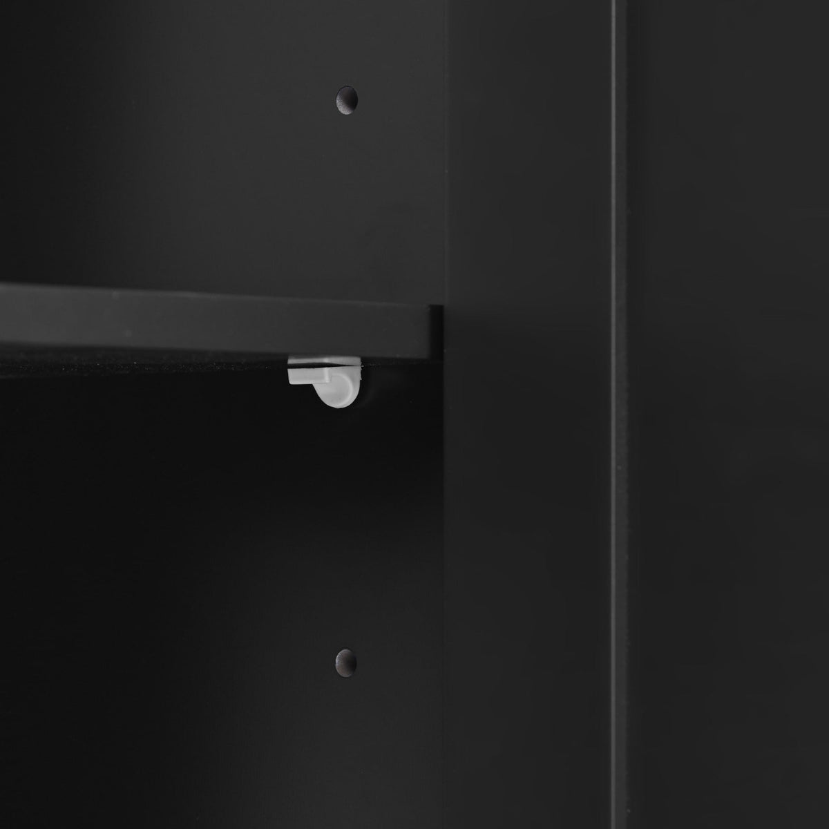 BABOOM Black Mdf Base with Wood Top Rolling Kitchen Island (18.5-in x 53.1-in x 37-in)