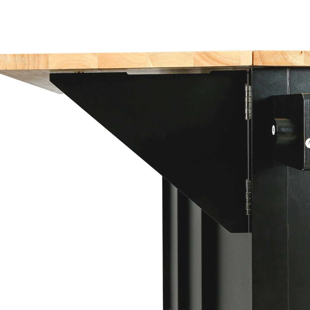 BABOOM Black Mdf Base with Wood Top Rolling Kitchen Island (29.5-in x 53.1-in x 37.2-in)