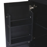 BABOOM Black Mdf Base with Wood Top Rolling Kitchen Island (29.5-in x 53.1-in x 37.2-in)