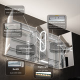 WELLFOR 60-in x 36-in Lighted LED Fog Free Surface/Recessed Mount Silver Mirrored Soft Close Medicine Cabinet with Outlet