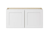 Whalen CLICK-IT Enfield 30-in W x 15-in H x 12-in D Classic White Birch Wall Ready To Assemble Plywood Cabinet (Raised Panel Shaker Door Style)