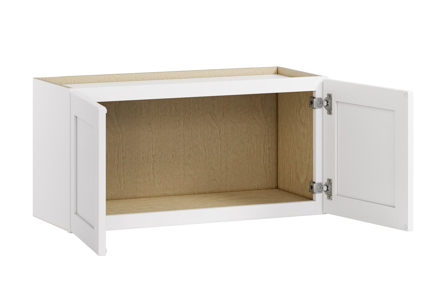 Whalen CLICK-IT Enfield 30-in W x 15-in H x 12-in D Classic White Birch Wall Ready To Assemble Plywood Cabinet (Raised Panel Shaker Door Style)