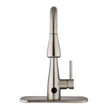 Nottely Touchless Single-Handle Pull-Down Kitchen Faucet with TurboSpray and FastMount in Stainless Steel - Super Arbor