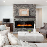 Electric Remote Control 5000 BTU 50 in. Wall Electric Fireplace in Black - Super Arbor