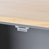 CESICIA Blue Wood Base with Wood Top Rolling Kitchen Island (17.71-in x 52.7-in x 36.81-in)