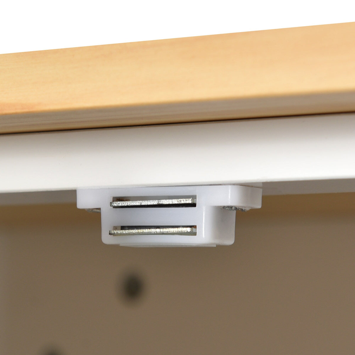 CESICIA White Wood Base with Wood Top Rolling Kitchen Island (17.71-in x 52.7-in x 36.81-in)