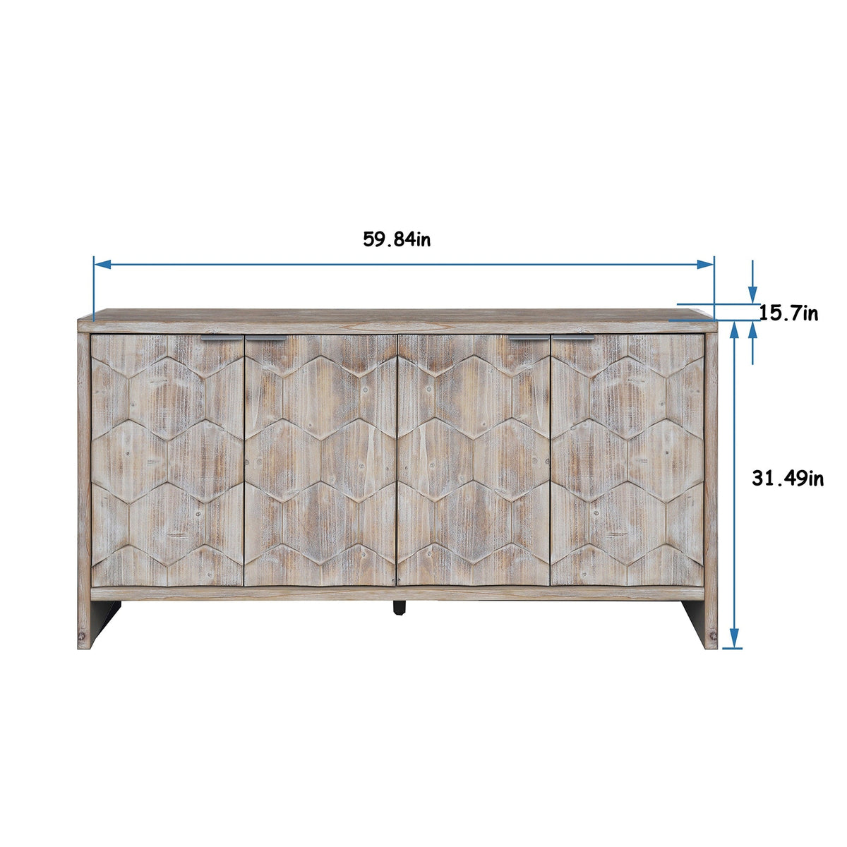 Clihome Natural Wood Wash Accent Chest