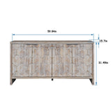 Clihome Natural Wood Wash Accent Chest