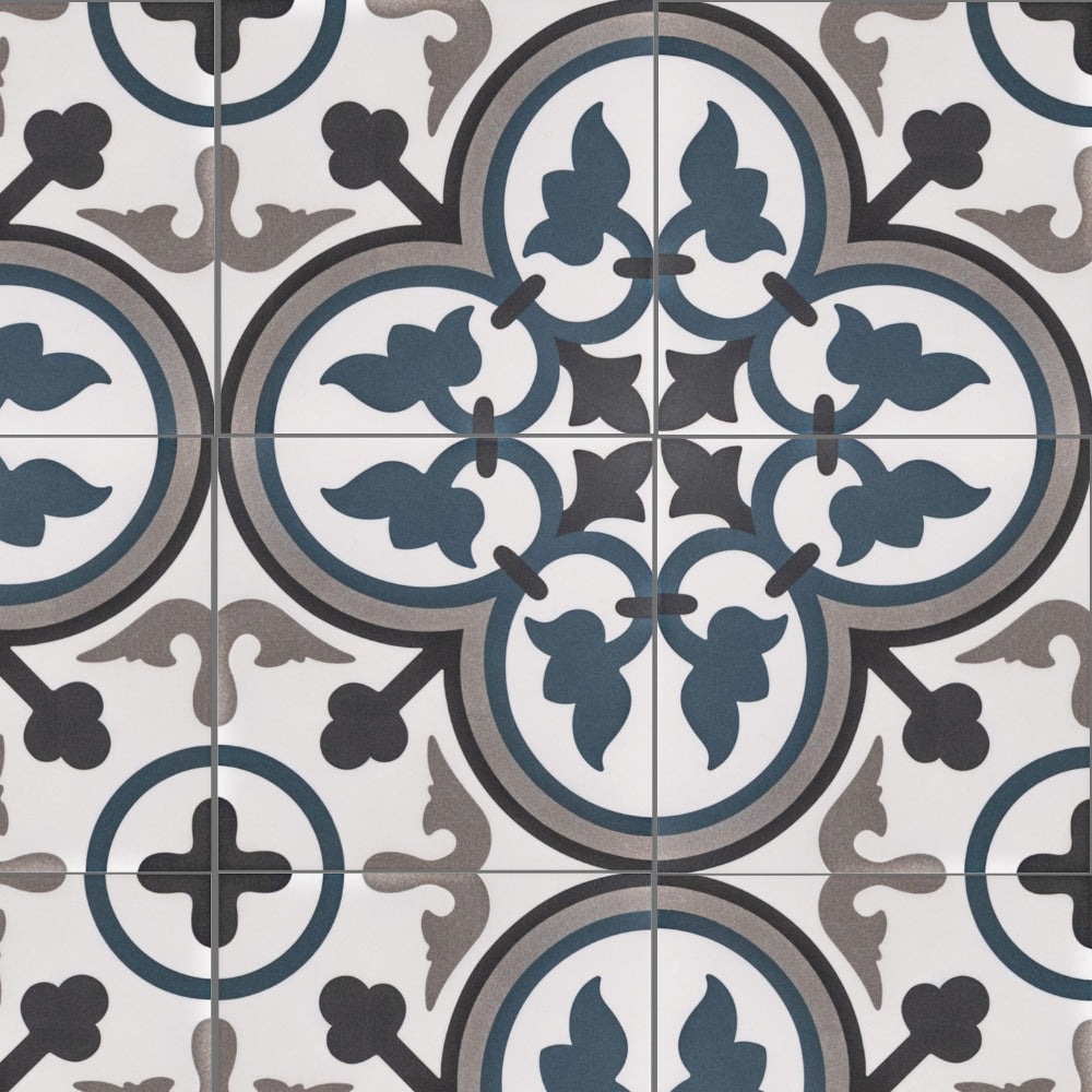The Tile Life Venice Sorolla 10-in x 10-in Matte Porcelain Encaustic Floor and Wall Tile product image