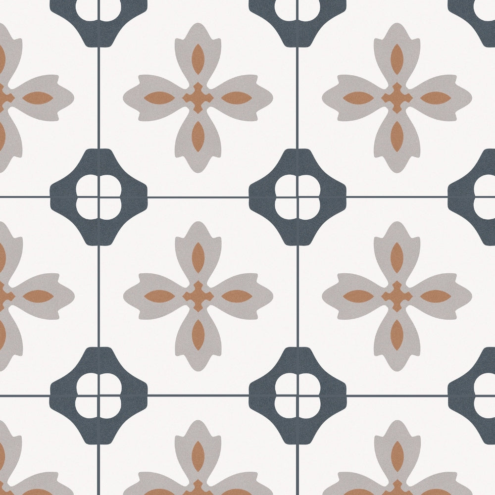 The Tile Life Venice Turia 10-in x 10-in Matte Porcelain Encaustic Floor and Wall Tile product image