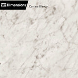VT Dimensions Formica 10-ft Carrara Bianco Straight Laminate Kitchen Countertop with Integrated Backsplash
