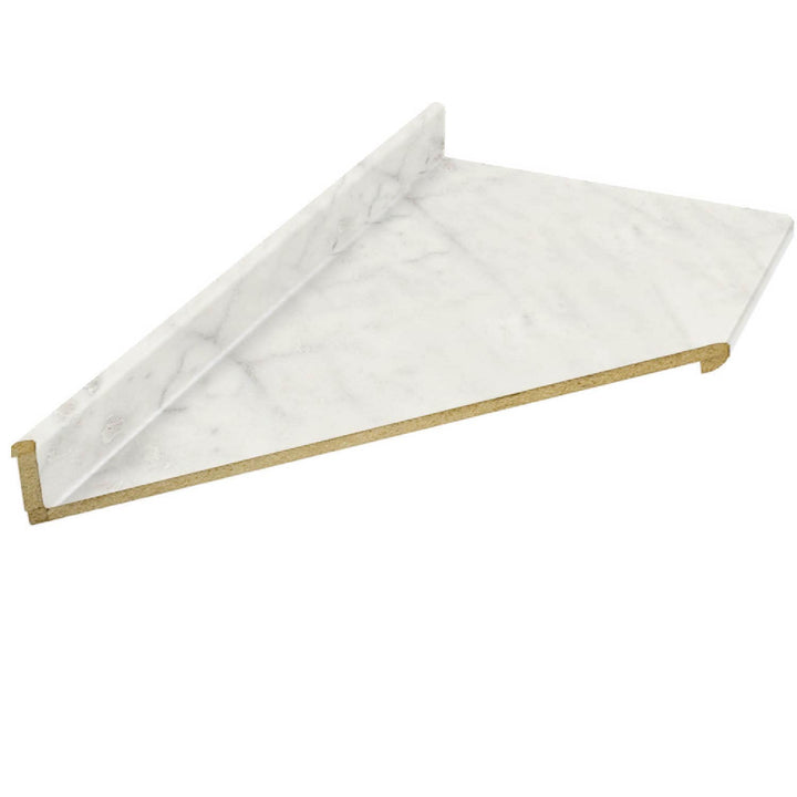 VT Dimensions Formica 6-ft Carrara Bianco Left-Hand Miter-Cut Laminate Kitchen Countertop with Integrated Backsplash
