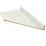 VT Dimensions Formica 10-ft x 25.25-in Carrara Bianco Right-Hand Miter-Cut Laminate Countertop with Integrated Backsplash