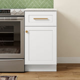 Whalen CLICK-IT Enfield 18-in W x 34.5-in H x 24-in D Classic White Birch 1-Drawer Base Ready To Assemble Plywood Cabinet (Raised Panel Shaker Style)