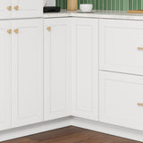 Whalen CLICK-IT Enfield 36-in W x 34.5-in H x 36-in D Classic White Birch Lazy Susan Corner Base Ready To Assemble Plywood Cabinet (Raised Panel Shaker Style)