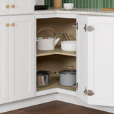Whalen CLICK-IT Enfield 36-in W x 34.5-in H x 36-in D Classic White Birch Lazy Susan Corner Base Ready To Assemble Plywood Cabinet (Raised Panel Shaker Style)