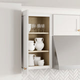 Whalen CLICK-IT Enfield 21-in W x 30-in H x 12-in D Classic White Birch Wall Ready To Assemble Plywood Cabinet (Raised Panel Shaker Door Style)