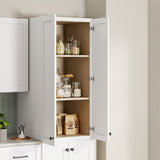 Whalen CLICK-IT Enfield 24-in W x 49.5-in H x 24-in D Classic White Birch Pantry Ready To Assemble Plywood Cabinet (Raised Panel Shaker Door Style)