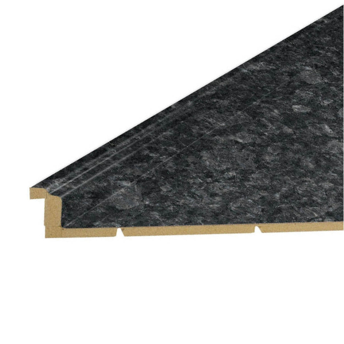 VT Dimensions Formica 10-ft Midnight Stone Etchings Left-Hand Miter-Cut Laminate Kitchen Countertop with Integrated Backsplash