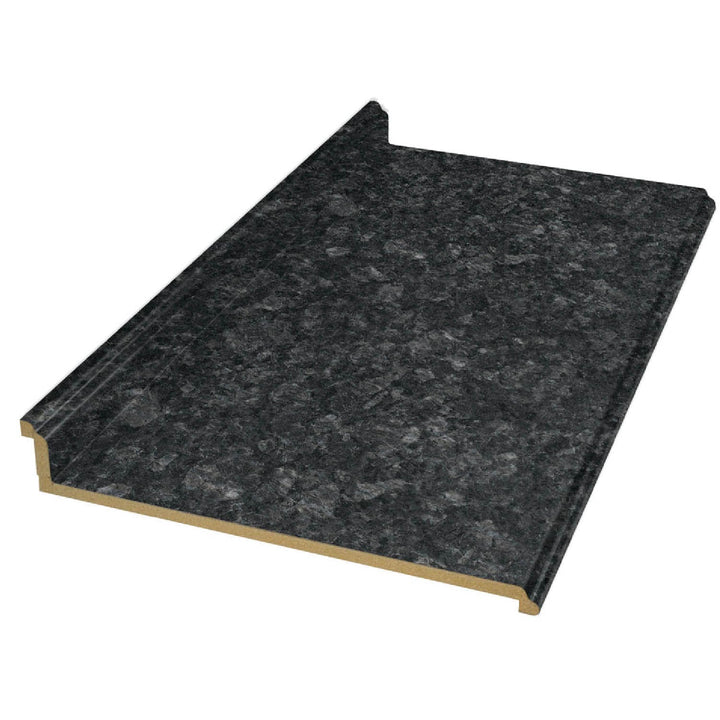 VT Dimensions Formica Midnight Stone Etchings 10-ft Straight Laminate Kitchen Countertop with Integrated Backsplash (120-in L x 25.5-in D x 0.75-in T)