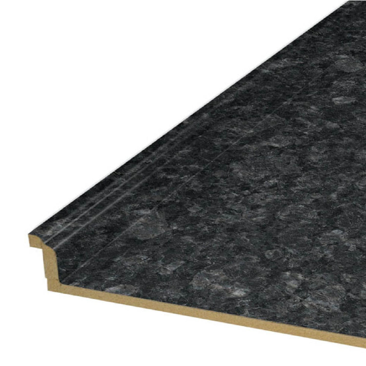 VT Dimensions Formica 10-ft Midnight Stone Etchings Right-Hand Miter-Cut Laminate Kitchen Countertop with Integrated Backsplash