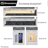 VT Dimensions Formica 10-ft Midnight Stone Etchings Left-Hand Miter-Cut Laminate Kitchen Countertop with Integrated Backsplash