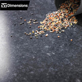 VT Dimensions Formica 6-ft Midnight Stone Etchings Right-Hand Miter-Cut Laminate Kitchen Countertop with Integrated Backsplash
