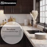 VT Dimensions Formica 10-ft Ouro Romano Etchings Straight Laminate Kitchen Countertop with Integrated Backsplash
