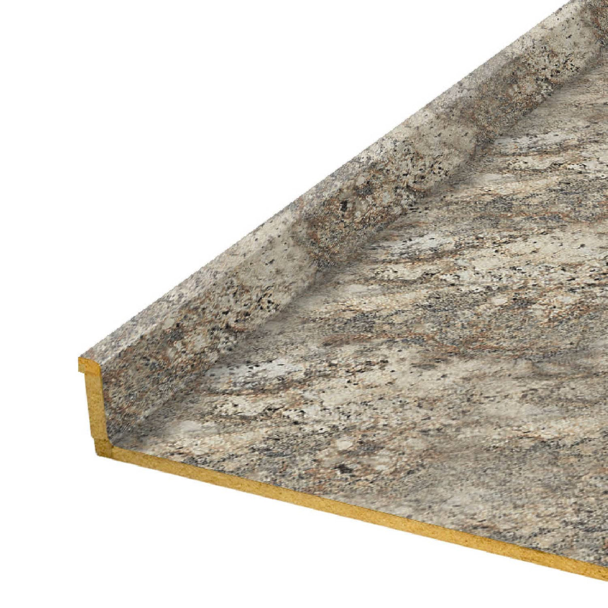 VT Dimensions Formica 6-ft 6319-FXRD Right-Hand Miter-Cut Laminate Kitchen Countertop with Integrated Backsplash (Cafe Azul Radiance)