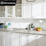 VT Dimensions Formica Radiance 10-ft x 25.25-in Cafe Azul Straight Laminate Kitchen Countertop with Integrated Backsplash